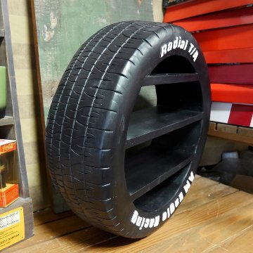 タイヤ シェルフ インテリア 棚 RESIN TIRE SHELF　アメリカンインテリア　アメリカン雑貨の画像