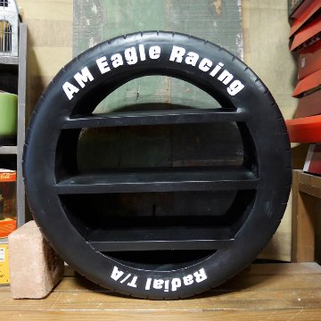 タイヤ シェルフ インテリア 棚 RESIN TIRE SHELF　アメリカンインテリア　アメリカン雑貨の画像