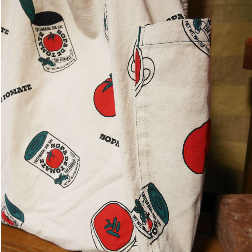 アンドパッカブル MBO マルシェバッグ ANDPACKABLE　トマトパターンNT レジバッグ エコバッグ　アメリカン雑貨の画像