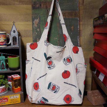 アンドパッカブル MBO マルシェバッグ ANDPACKABLE　トマトパターンNT レジバッグ エコバッグ　アメリカン雑貨の画像