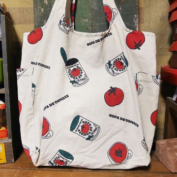 アンドパッカブル MBO マルシェバッグ ANDPACKABLE　トマトパターンNT レジバッグ エコバッグ　アメリカン雑貨の画像
