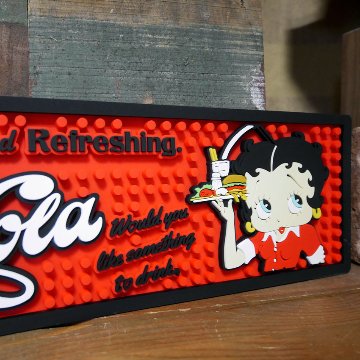 BETTY BOOP バーマット ベティーブープ コーラ BARMAT BT-COLAラバーマット　アメリカン雑貨の画像