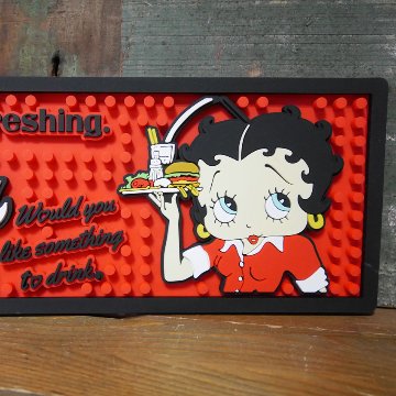 BETTY BOOP バーマット ベティーブープ コーラ BARMAT BT-COLAラバーマット　アメリカン雑貨の画像