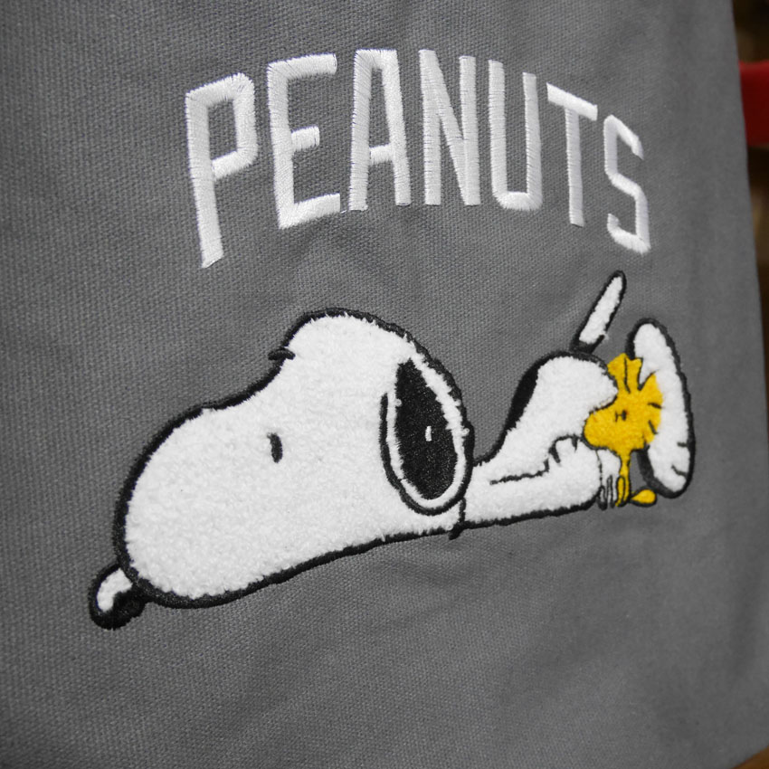 スヌーピー さがら刺繍 帆布 SNOOPY トートバッグ レッスンバッグ　アメリカン雑貨の画像