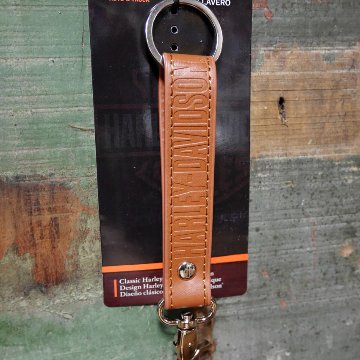 ハーレーダビッドソン Bar&Shield テキスト ビニル ストラップ キーチェーン Harley-Davidson キーホルダー 4543の画像