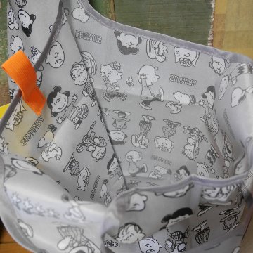 スヌーピー ライン デイリーバッグ SNOOPY エコバッグ ショッピングバッグ　アメリカン雑貨の画像