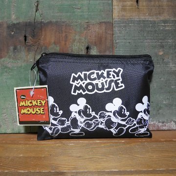 ミッキーラン ポーチ付き エコバッグ ミッキーマウス ショッピングバッグ　アメリカン雑貨の画像