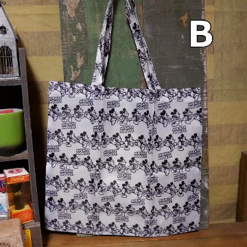 ミッキーラン ポーチ付き エコバッグ ミッキーマウス ショッピングバッグ　アメリカン雑貨の画像