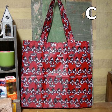 ミッキーラン ポーチ付き エコバッグ ミッキーマウス ショッピングバッグ　アメリカン雑貨の画像