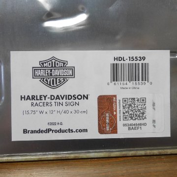 ハーレーダビッドソン  レーサーズ オートバイ ブリキ看板  エンボスティンサイン アメリカン雑貨の画像