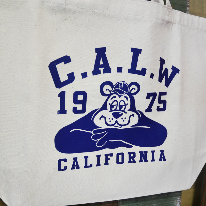 BILLVAN ヘビーキャンバス CAL BEAR  アメカジ・肩掛けトートバッグ ビルバン帆布 　アメリカン雑貨の画像