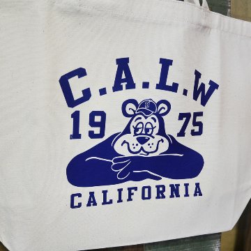BILLVAN ヘビーキャンバス CAL BEAR  アメカジ・肩掛けトートバッグ ビルバン帆布 　アメリカン雑貨の画像