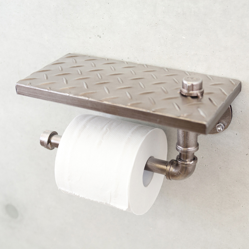 インダストリアルメタル トイレットペーパーホルダー　アイアン ガレージインテリア　アメリカン雑貨の画像