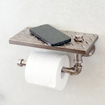 インダストリアルメタル トイレットペーパーホルダー　アイアン ガレージインテリア　アメリカン雑貨の画像