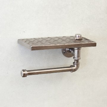 インダストリアルメタル トイレットペーパーホルダー　アイアン ガレージインテリア　アメリカン雑貨の画像