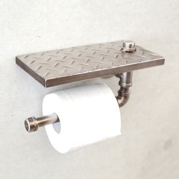 インダストリアルメタル トイレットペーパーホルダー　アイアン ガレージインテリア　アメリカン雑貨の画像