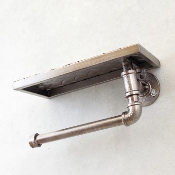 インダストリアルメタル トイレットペーパーホルダー　アイアン ガレージインテリア　アメリカン雑貨の画像