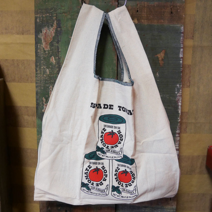 アンドパッカブル MBHS マルシェバッグM ANDPACKABLE トマト缶 NT レジバッグ エコバッグ　アメリカン雑貨の画像