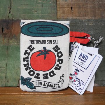 アンドパッカブル MBHS マルシェバッグM ANDPACKABLE トマト缶 NT レジバッグ エコバッグ　アメリカン雑貨の画像