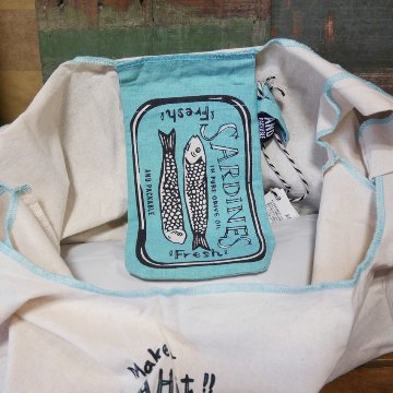 アンドパッカブル  MBHS マルシェバッグM ANDPACKABLE オイルサーディン NT レジバッグ エコバッグ　アメリカン雑貨の画像