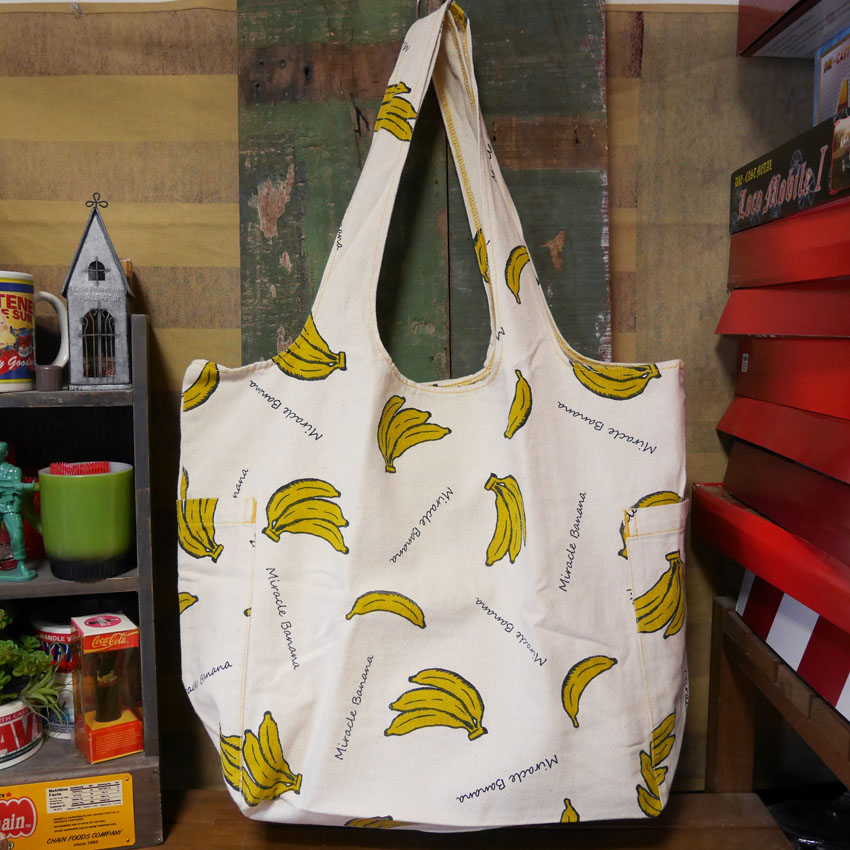 アンドパッカブル  MBHS マルシェバッグ ANDPACKABLE バナナ banana NT レジバッグ エコバッグ　アメリカン雑貨の画像