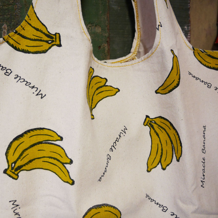 アンドパッカブル  MBHS マルシェバッグ ANDPACKABLE バナナ banana NT レジバッグ エコバッグ　アメリカン雑貨の画像