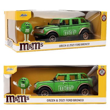 M&M's オリーブグリーンミニカー M&M'S レトロミニカー 1/24 JADA TOYS 2021 FORD BRONCO w/GREEN