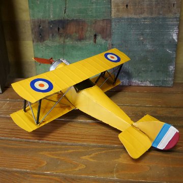 ヴィンテージ プレーン biplane インテリア 飛行機 ブリキのおもちゃの画像