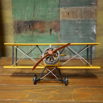 ヴィンテージ プレーン biplane インテリア 飛行機 ブリキのおもちゃの画像