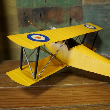 ヴィンテージ プレーン biplane インテリア 飛行機 ブリキのおもちゃの画像