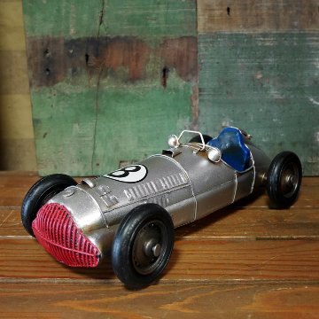レーシングカー ホットロッド ブリキのおもちゃ ブリキ製自動車 アメリカン雑貨の画像