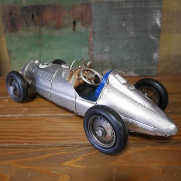 レーシングカー ホットロッド ブリキのおもちゃ ブリキ製自動車 アメリカン雑貨の画像