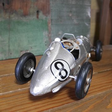 レーシングカー ホットロッド ブリキのおもちゃ ブリキ製自動車 アメリカン雑貨の画像