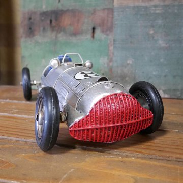 レーシングカー ホットロッド ブリキのおもちゃ ブリキ製自動車 アメリカン雑貨の画像