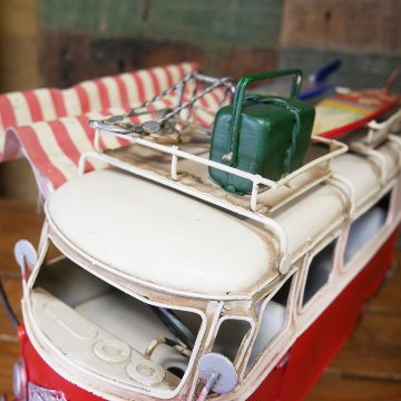 carrier car サーフバス ブリキのおもちゃ ブリキ製自動車 アメリカン雑貨の画像