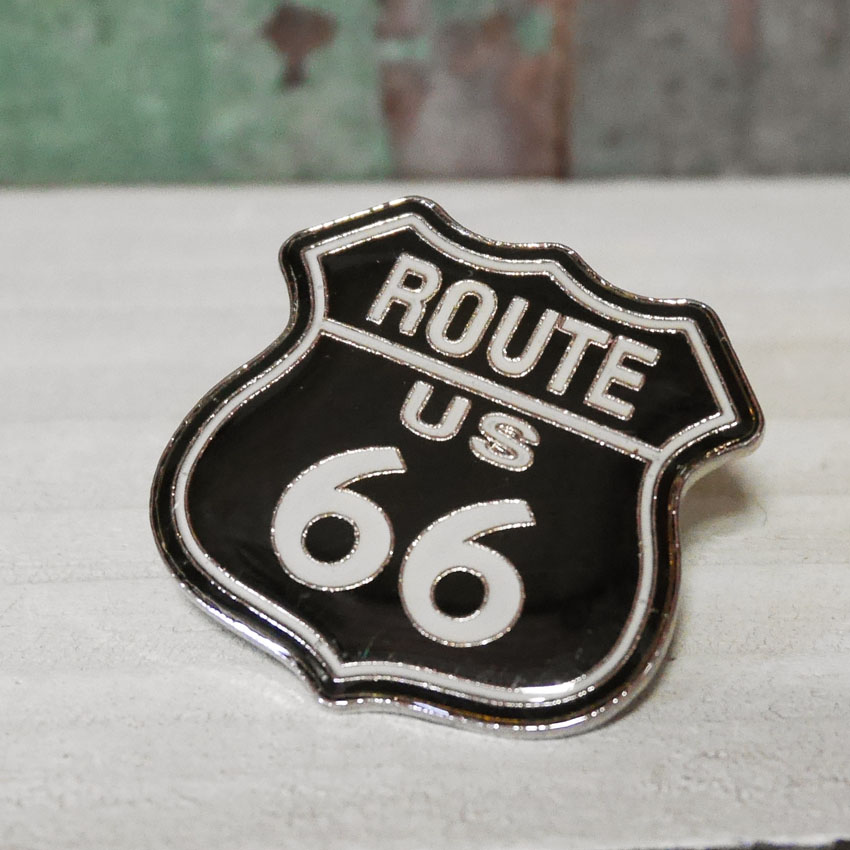 ルート66ピンズ　USピンバッジ　ROUTE66　アメリカン雑貨の画像