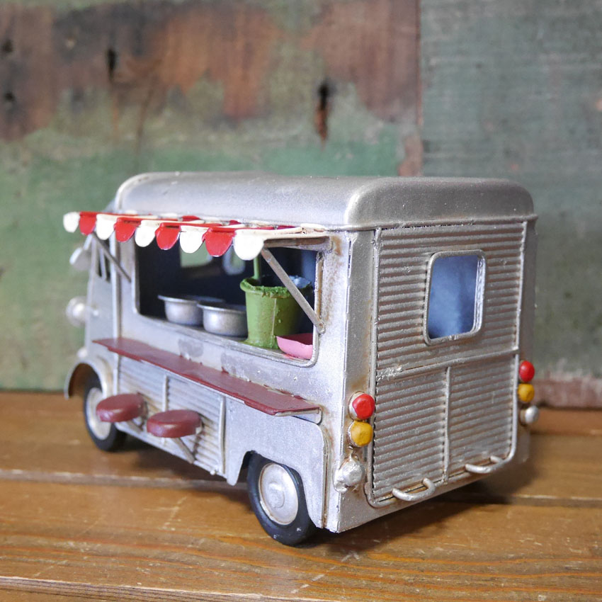 フードトラック　キッチンカー  ブリキのおもちゃ ブリキ製自動車 アメリカン雑貨の画像