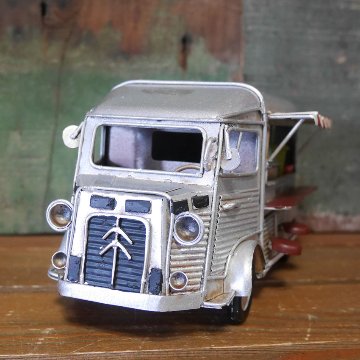 フードトラック　キッチンカー  ブリキのおもちゃ ブリキ製自動車 アメリカン雑貨の画像