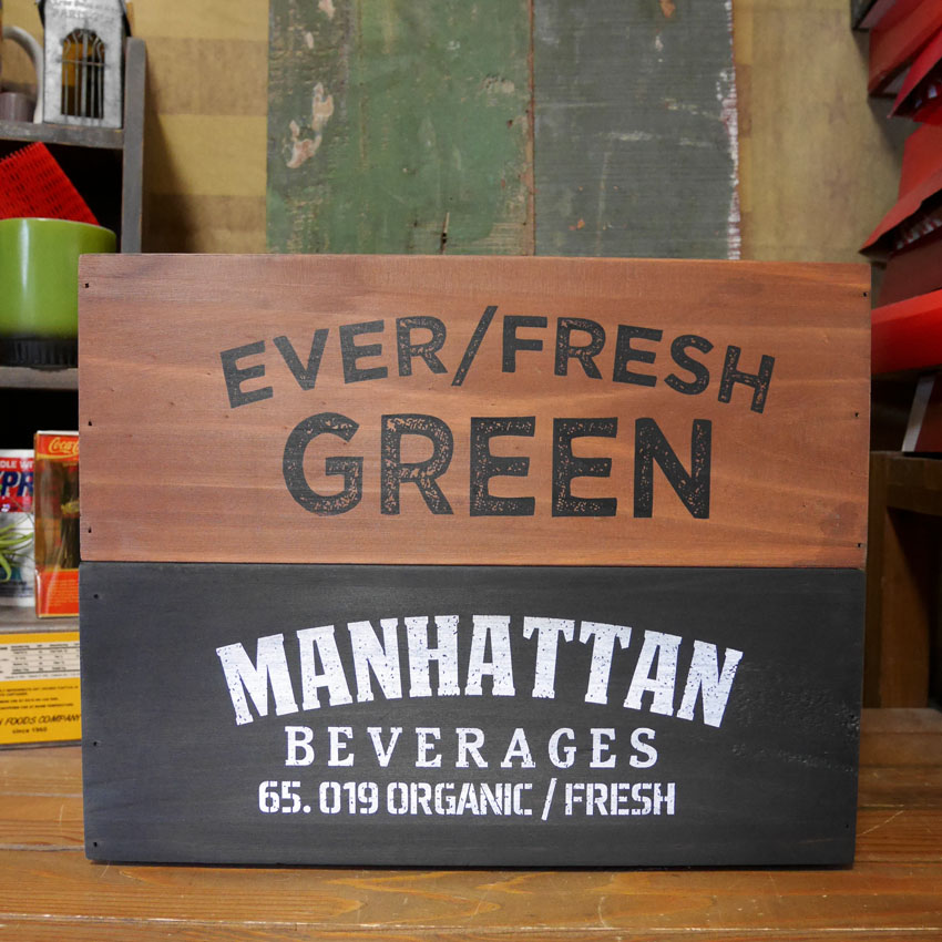 ポプラウッドボックス 収納ボックス 木箱 スタッカブル Lサイズ  インテリア雑貨 アメリカン雑貨の画像