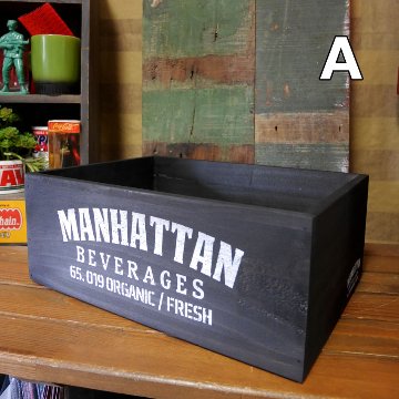 ポプラウッドボックス 収納ボックス 木箱 スタッカブル Lサイズ  インテリア雑貨 アメリカン雑貨の画像