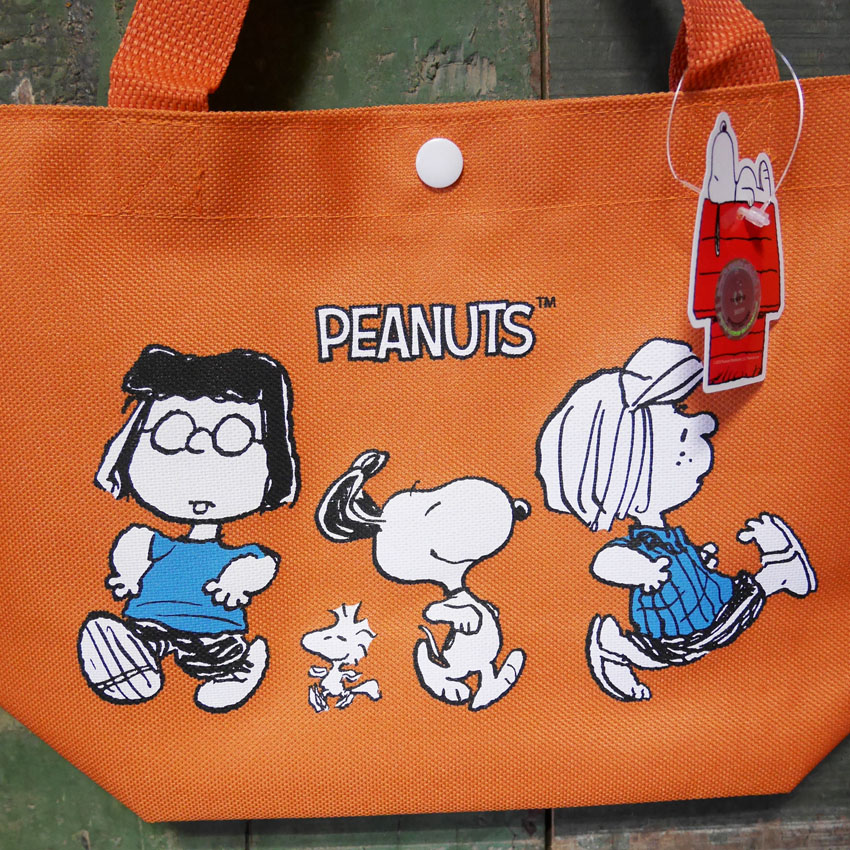 スヌーピーライン  ランチトートバッグ　手提げトートバッグ PEANUTS　アメリカン雑貨の画像