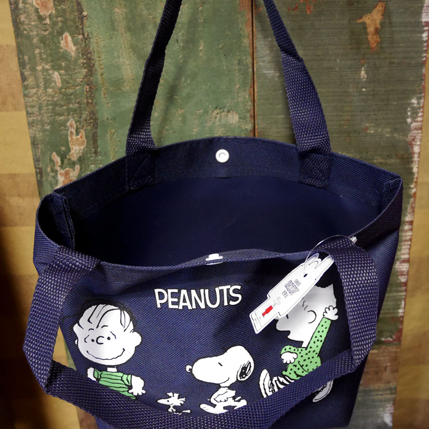 スヌーピーライン  ランチトートバッグ　手提げトートバッグ PEANUTS　アメリカン雑貨の画像