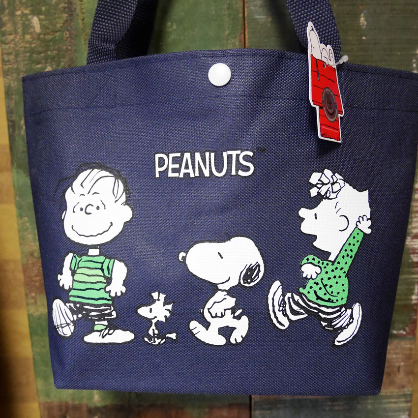 スヌーピーライン  ランチトートバッグ　手提げトートバッグ PEANUTS　アメリカン雑貨の画像