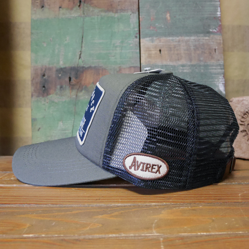 AVIREX ワッペンメッシュキャップ グレー 帽子 U.S.AIR FORCE  アヴィレックス ミリタリーアメカジ　アメリカン雑貨の画像