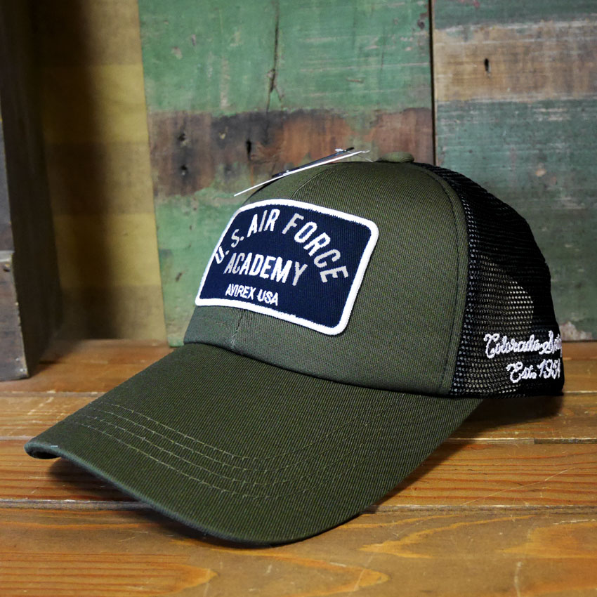 AVIREX エアフォース ロゴメッシュキャップ カーキ U.S.AIR FORCE  アヴィレックス ミリタリーアメカジ　アメリカン雑貨の画像