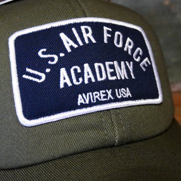 AVIREX エアフォース ロゴメッシュキャップ カーキ U.S.AIR FORCE  アヴィレックス ミリタリーアメカジ　アメリカン雑貨の画像