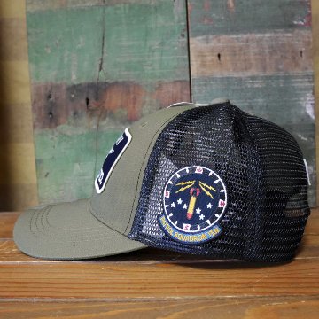 AVIREXU.S. ネイビー メッシュキャップ カーキ 帽子 EX AX U.S NAVY  アヴィレックス ミリタリーアメカジ　アメリカン雑貨の画像