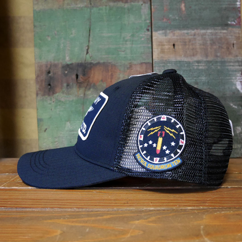 AVIREXU.S. ネイビー メッシュキャップ ブラック 帽子 EX AX U.S NAVY  アヴィレックス ミリタリーアメカジ　アメリカン雑貨の画像