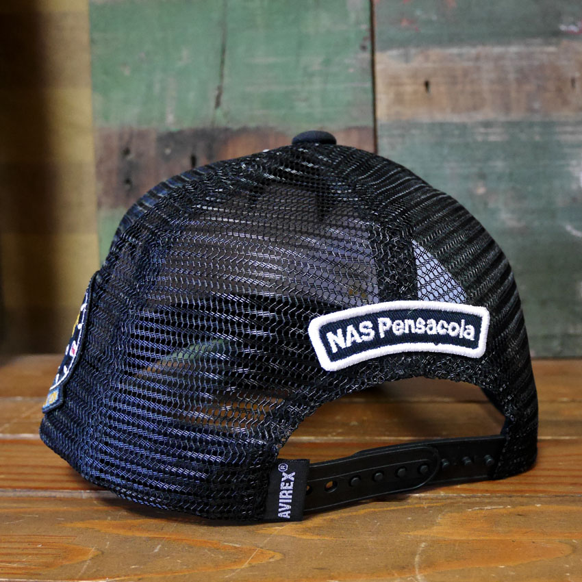 AVIREXU.S. ネイビー メッシュキャップ ブラック 帽子 EX AX U.S NAVY  アヴィレックス ミリタリーアメカジ　アメリカン雑貨の画像