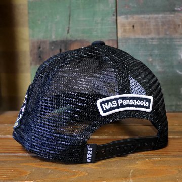AVIREXU.S. ネイビー メッシュキャップ ブラック 帽子 EX AX U.S NAVY  アヴィレックス ミリタリーアメカジ　アメリカン雑貨の画像